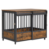 Furniture Style Dog Crate with 2 Doors and Safety Latch and Dog Mat Dog Kennel