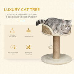 Cat Tree with Scratching Post, Toy Ball, Perch, Small Cat Tower for Indoor Cats - view 3