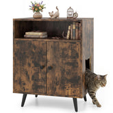 Industrial Cat Litter Box Enclosure with Entry and Open Compartment Cat House