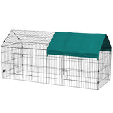 87" Small Animal Cage with Roof, Indoor/Outdoor Use, for Chicken, Rabbits