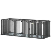 83 Inch Heavy Duty Dog Crate, Extra Large Metal Dog Cage Kennel with Mat