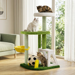 Modern Cat Tree for Indoor Kittens Multi-level Cat Tower with Perches - view 2