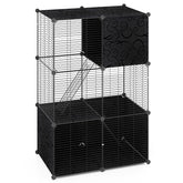 Multi-Level Cat Tower with 2-Door Condo and Hammock Cat House