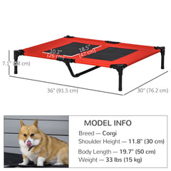 Elevated Dog Bed, Raised Dog Cot for XL Sized Dogs, Indoor & Outdoor, 36" x 30" - view 2