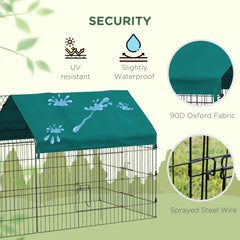 87" Small Animal Cage with Roof, Indoor/Outdoor Use, for Chicken, Rabbits - view 4