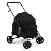 Pet Stroller for Small Medium Dogs Foldable with One-Step Rear Brake and Canopy