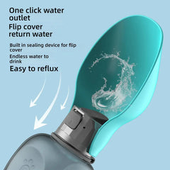 Portable Dog Water Bottle 800 ml with Foldable Cup | Leak-Proof Travel Hydration