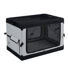 Portable Collapsible Soft Dog Crate for Dogs with 4 Mesh Doors Removable Mat - view 2