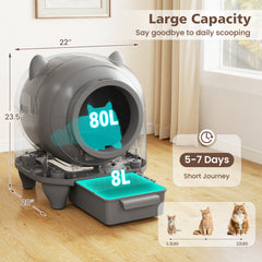 Self-Cleaning Litter Box for Multi-Cat & Senior Cats Home Cat Furniture - view 3