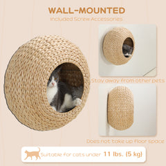Cat Wall Shelf with Washable Cushion, Wall Mounted Cat Condo Furniture - view 3