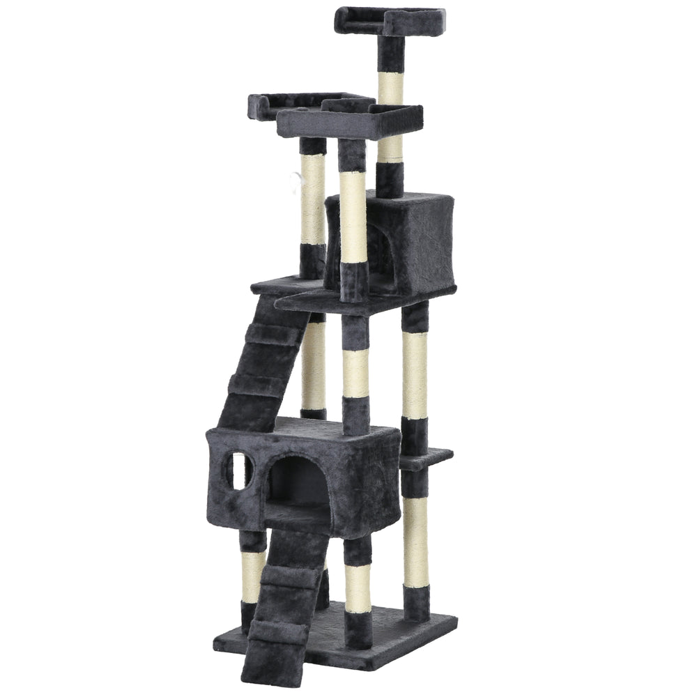 68-inch Multi-Level Cat Scratching Tree Kitty Activity Center Post Tower Condo