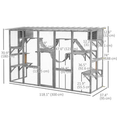 Large Outdoor Catio with Condos, Platforms, Doors, Ladders, Weather-Resistant - view 2
