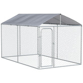 Dog Kennel Outdoor, Heavy Duty Playpen with Secure Lock, Cover, for Backyard