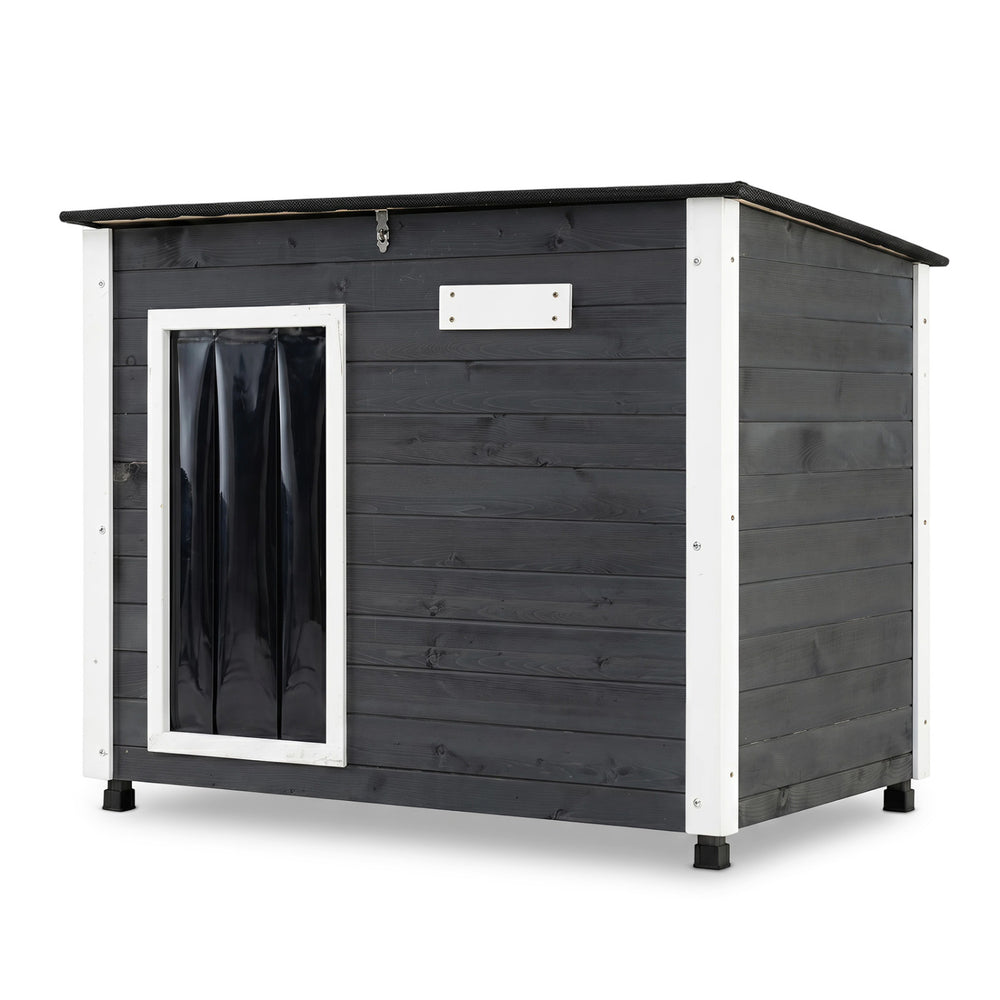 Wooden Dog House Outdoor with Natural Spruce Wood Frame Removable Floor