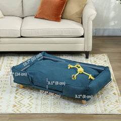 Washable Dog Sofa for Large Dogs, Elevated Pet Couch with Anti-slip Foot Pads - view 2