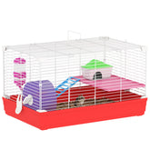 18.5'' Hamster Cage with Exercise Wheel and Water Bottle Dishes, Rat House
