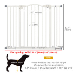 Extra Tall Dog Gate with Door, Pressure Fit, Auto Close, Double Locking - view 2