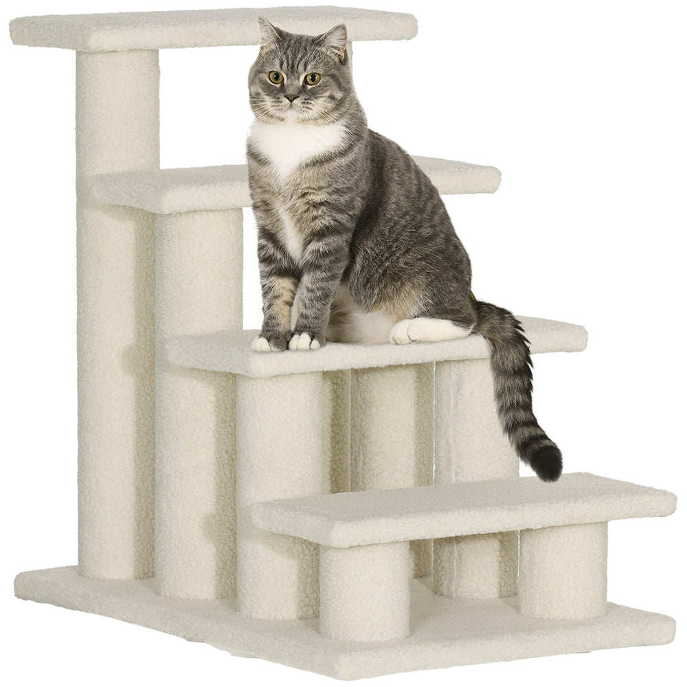 23.5" 4 Tier Pet Stairs Dog Cat Step Scratch Post Furniture