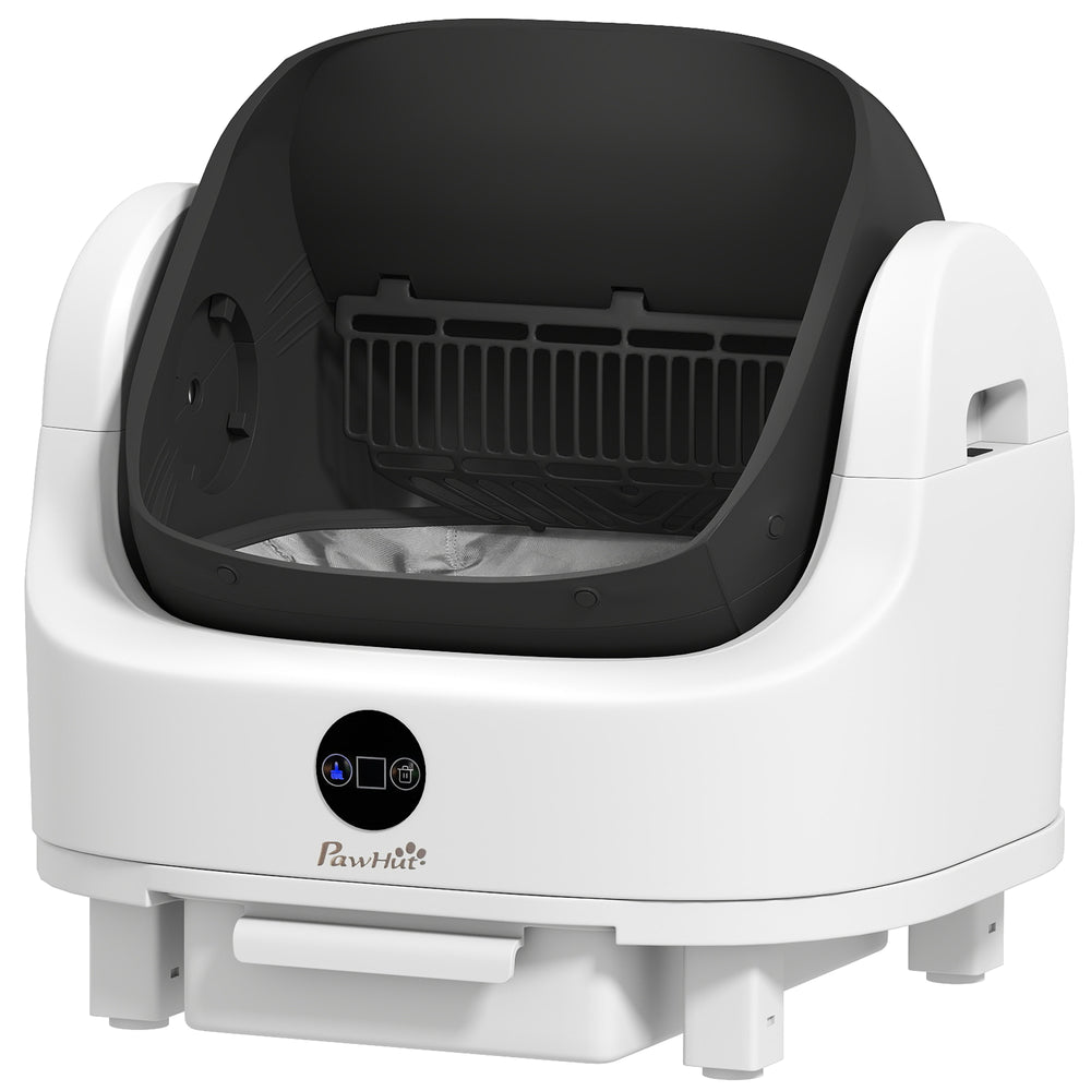 Open-Top Self Cleaning Cat Litter Box, Automatic Cat Litter Box with Integrated
