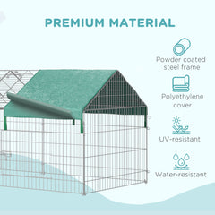 Pet Playpen with Roof, Metal Guinea Pig Cage, Rabbit Pen, Chicken Coop Run - view 3