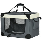24" Foldable Pet Carrier with Removable Mat, Breathable Mesh, Soft Side Pet