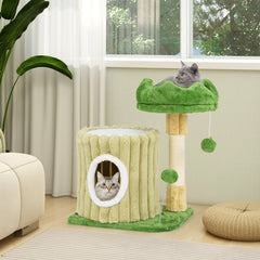 Cute Cat Tree with Sisal Scratching Posts and Dangling Ball - view 2