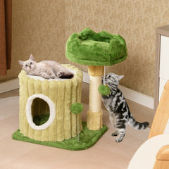 Cute Cat Tree with Sisal Scratching Posts and Dangling Ball - view 3
