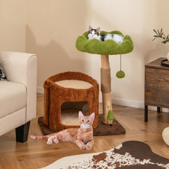 Multifunctional Cat Tree Cat Tower with Scratching Posts and Top Perch - view 2