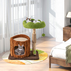 Multifunctional Cat Tree Cat Tower with Scratching Posts and Top Perch - view 3