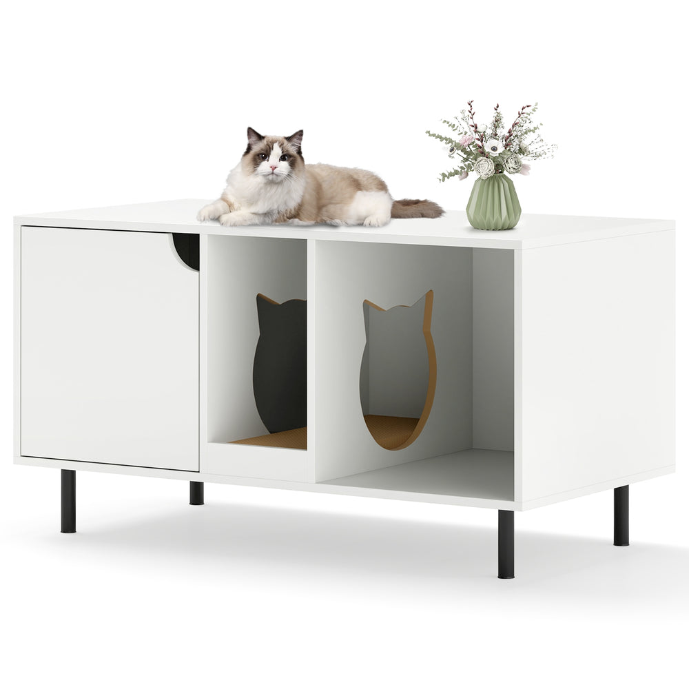 40 Inch Cat Litter Box Enclosure for 2 Cats Hidden Cat Washroom Cat House