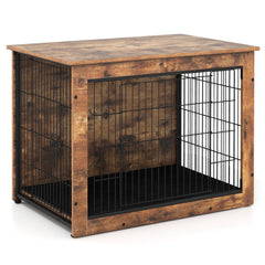 Dog Crate Furniture with Cushion and Double Doors for Small/Medium Dogs-33 - view 4