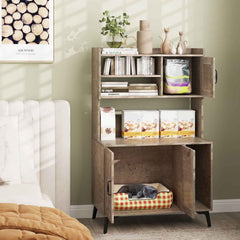 Large Cat Litter Box Enclosure with Display Storage Shelves Cat House - view 3