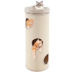 49 Inch Elevated Cat Cave 4-Story Cat House for Multiple Cats Cat Tree - view 4