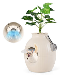 Smart Plant Cat Litter Box with Electronic Odor Removal & Sterilization Cat