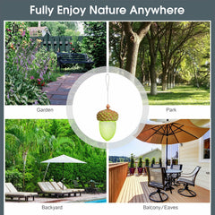 Metal Acorn Wild Bird Feeder Outdoor Hanging Food Dispenser for Garden Yard - view 3