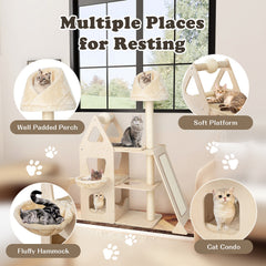 Multi-Level Cat Tree with Sisal Scratching Post - view 3