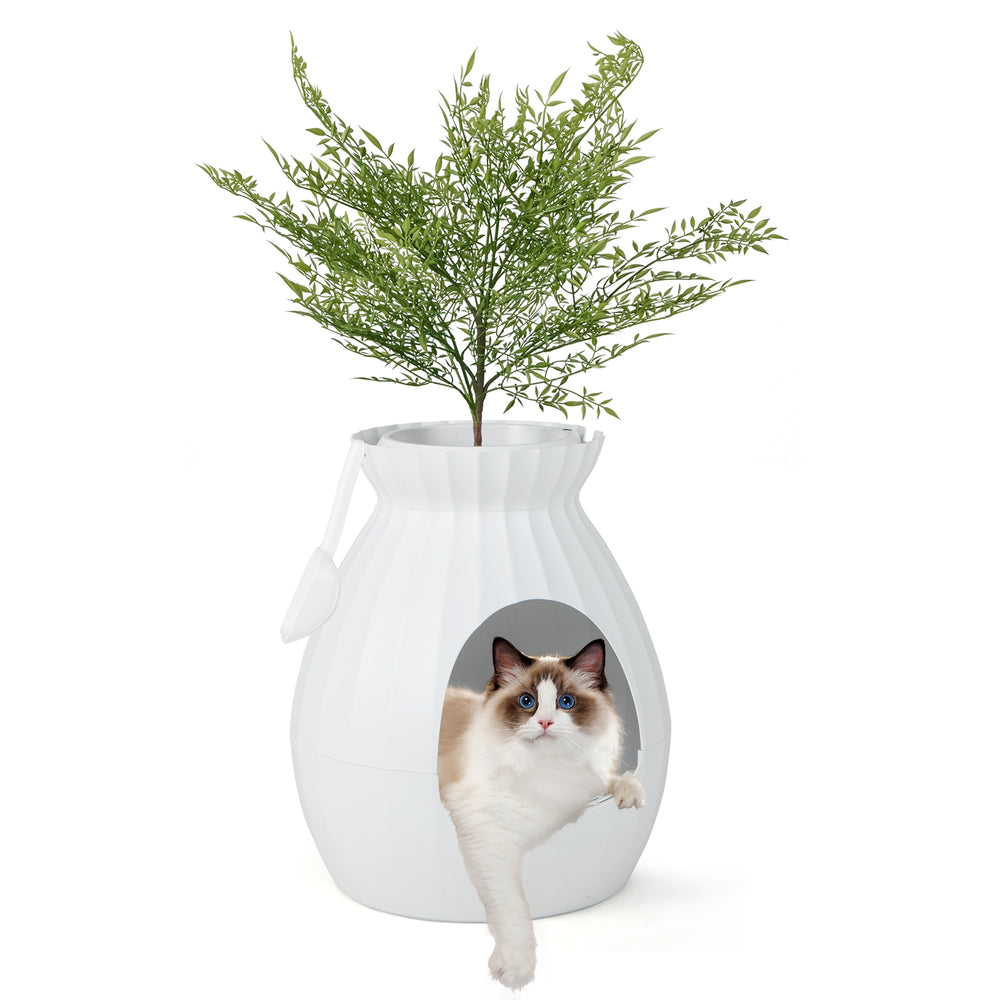 Smart Plant Cat Litter Box with Electronic Odor Removal and Sterilization Cat