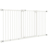 30 Inch Tall Pet Gate with Door Dog Gate and Barrier Indoor for Stairs