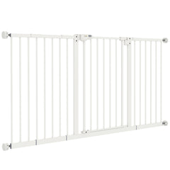 30 Inch Tall Pet Gate with Door Dog Gate and Barrier Indoor for Stairs