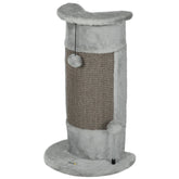 23" Cat Scratching Post with Covered Plush, Play Balls, for Indoor Cats