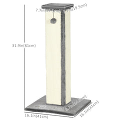 32" Tall Cat Scratching Post for Indoor Cats and Kittens, Sisal Cat Scratcher - view 2
