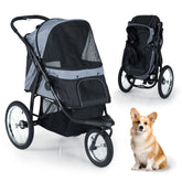 3-Wheel Pet Stroller for Small and Medium Dogs Foldable Cat Stroller Jogger