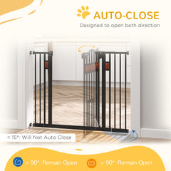 29.1''-41.3'' Extra Wide Dog Gate with Cat Door, Stair Pressure Fit, Auto - view 4