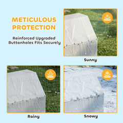 Galvanized Steel Dog Kennel Outdoor with Waterproof & UV-Resistant Cover - view 4