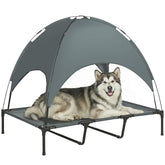 Elevated Dog Bed with Canopy, Portable Raised Dog Cot for XL Sized Dogs, Indoor