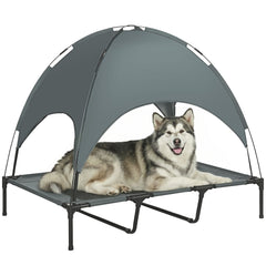 Elevated Dog Bed with Canopy, Portable Raised Dog Cot for XL Sized Dogs, Indoor