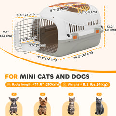 Hard-Sided Travel Pet Carrier, Plastic Dog and Cat Kennel for Small Dogs - view 2