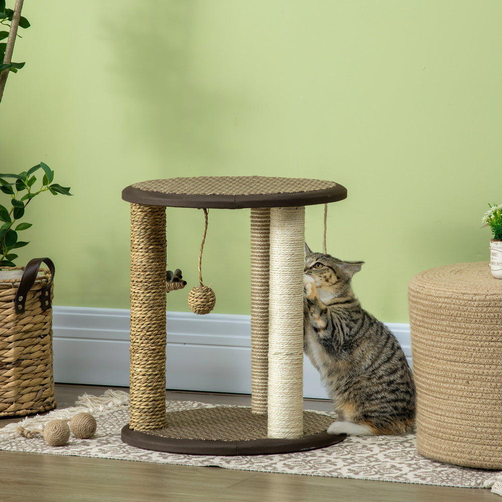 17" Cat Tree, Kitty Activity Centre with Hanging Toys, Cat Tower with Jute - view 7