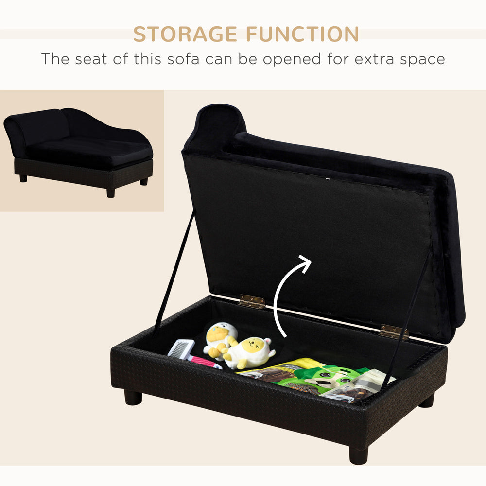 Pet Sofa Dog Couch Chaise Lounge Pet Bed with Storage Function Small Sized Dog - view 4