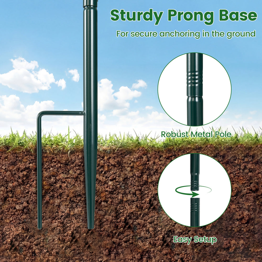 10 LBS Large Capacity Squirrel Proof Bird Feeder with Pole Mount and Baffle - view 8